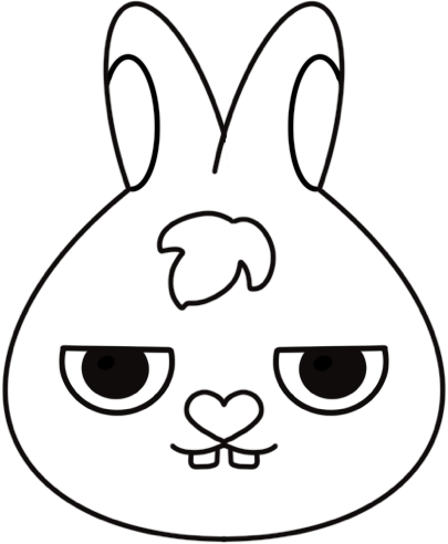 PURLLY 兔兔大頭線稿