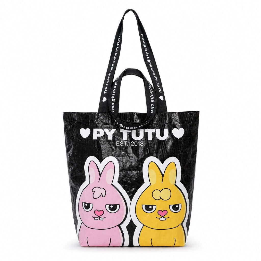 PY TUTU 經典酷黑紀念好用袋正面